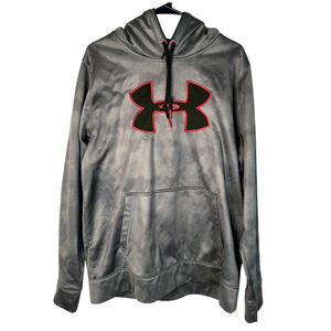 NEW! Under Armour Men's L AF Big Logo Tye Die Hoodie Pullover Sweatshirt Fleece